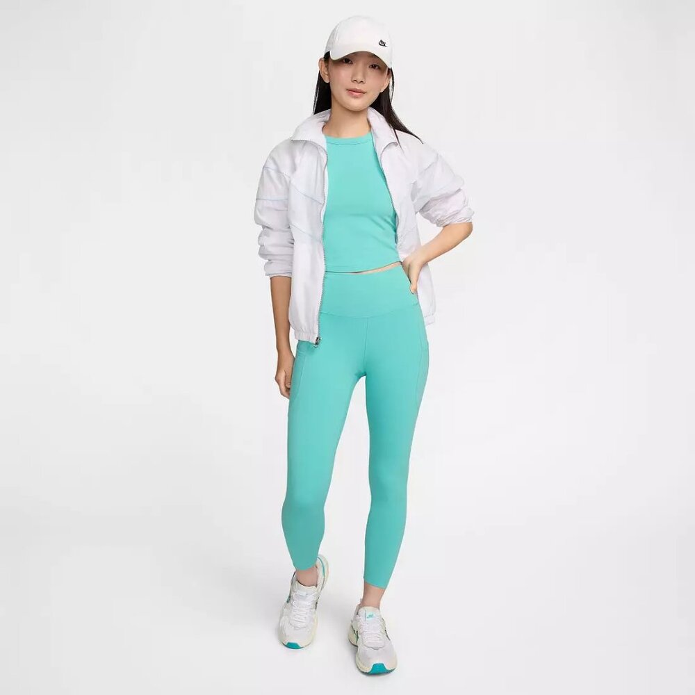 Nike One Women's XS High-Waisted Blue Summer Athletic Leggings with Pockets